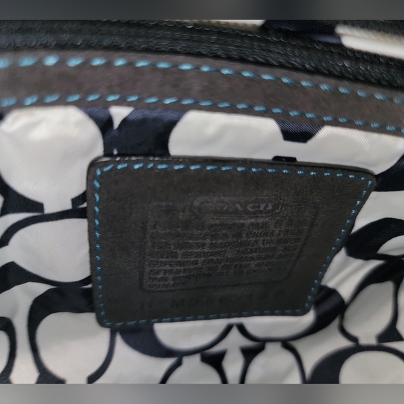 COACH Hampton Black Satin Mini Tote (No. AG5M-126) - Picture 5 of 7